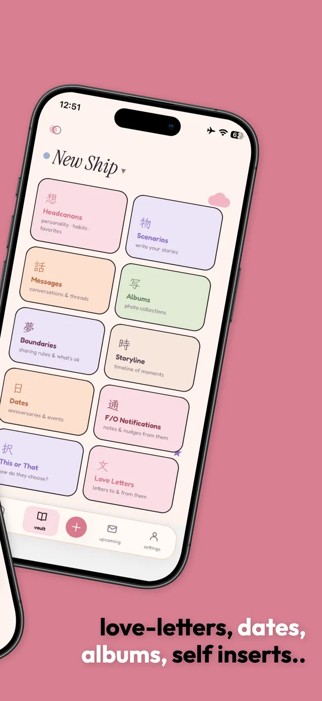Love letters, dates, albums and self-inserts